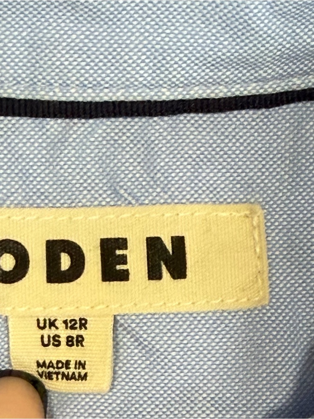BODEN Button Down Shirt Long Sleeve Casual Womens Size 8R Light Blue - Picture 2 of 10